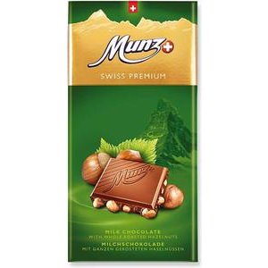 Munz Swiss Premium Milchschokolade mit ganzen Haselnüssen 100g