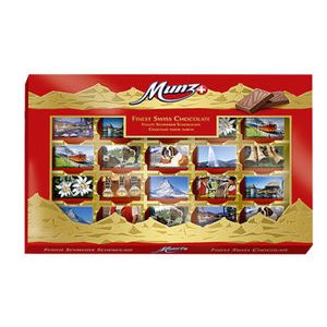 Munz Swiss Touristik Napolitains Etui mit Sichtfenster 140g