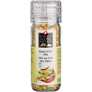 Swiss Alpine Herbs Bio Alpen-Chili Mix Mühle 64g