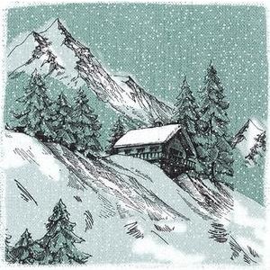 Swiss Finest Mountain Cottage Servietten 20 Stück