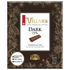 Villars Pure Dark Zartbitterschokolade mit 72% Kakao 50g
