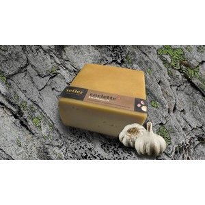 Seiler Raclette Käse Knoblauch eckig 1/4 Laib