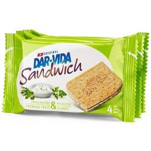 Dar-Vida Sandwich Frischkäse & Kräuter 3 Pocket-Packs 195g