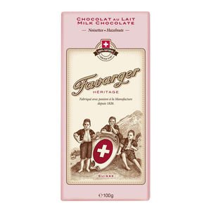 Favarger Heritage Milchschokolade Haselnuss 100g