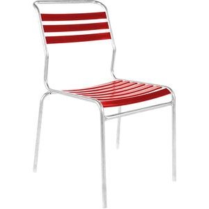 Schaffner Lättlistuhl Säntis feuerverzinkt rot