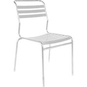 Schaffner Lättlistuhl Säntis feuerverzinkt weiss