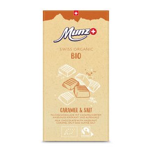 Munz Bio Milchschokolade Caramel & Salz 100g