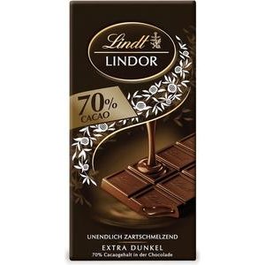 Lindt Lindor Schokolade Extra Dunkel 70%  100g