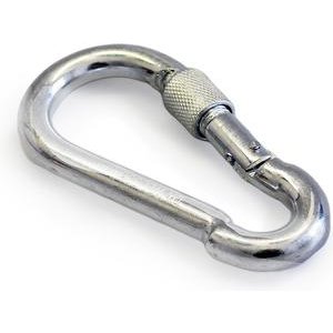 Meister Karabinerhaken mit Sicherung Stahl spezialverzinkt 10x100mm