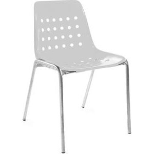 Schaffner Terrassenstuhl Bermuda weiß feuerverzinkt