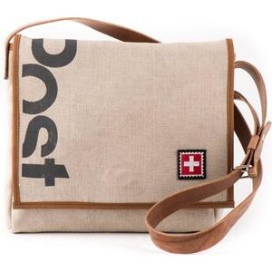 Karlen Swiss Umhängetasche mit Post-Leder-Einfassung