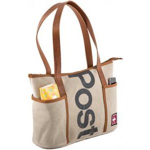 Karlen Swiss Shopper mit Post-Leder-Einfassung