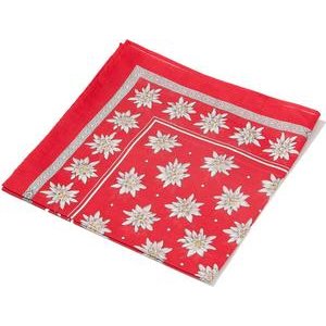 Blumer Carré Glarner Tüechli Edelweiss rot