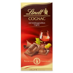 Lindt Milchschokolade mit Cognac-Füllung 100g