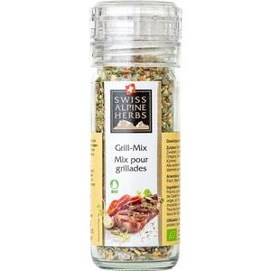 Swiss Alpine Herbs Bio Grill-Mix Gewürzmischung Mühle 48g
