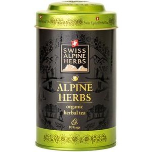 Swiss Alpine Herbs Bio Tee Alpenkräuter Geschenkdose 10x1g