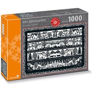 Carta.Media Vier Jahreszeiten – Scherenschnitt Puzzle 1000 Teile