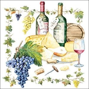 Swiss Finest Servietten Wein und Käse 20 Stück