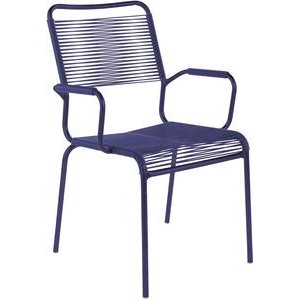 Schaffner Spaghettistuhl Rigi mit Armlehne blau