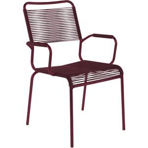 Schaffner Spaghettistuhl Rigi mit Armlehne bordeaux
