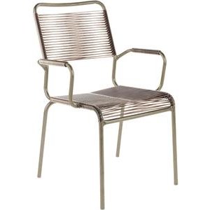 Schaffner Spaghettistuhl Rigi mit Armlehne champagner