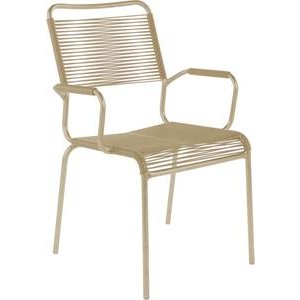 Schaffner Spaghettistuhl Rigi mit Armlehne pastellbraun