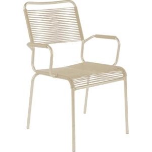 Schaffner Spaghettistuhl Rigi mit Armlehne pastellsand