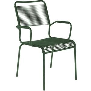 Schaffner Spaghettistuhl Rigi mit Armlehne tannengrün