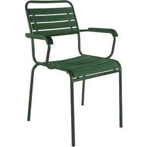 Schaffner Lättlistuhl Rigi mit Armlehne tannengrün