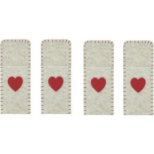Swiss Finest Bestecktaschen Herz 4er-Set