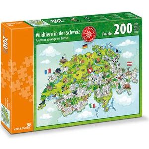 Carta.Media Wildtiere in der Schweiz Puzzle 200 Teile