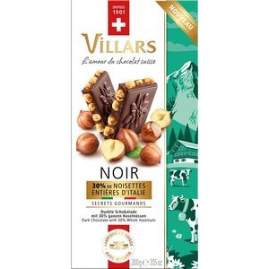 Villars Zartbitterschokolade mit ganzen Haselnüssen 200g