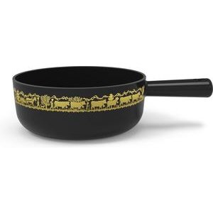 Stöckli Classic 16 Guss-Caquelon schwarz mit Alp-Dekor