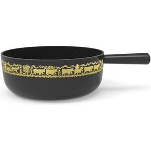 Stöckli Classic 22 Guss-Caquelon schwarz mit Alp-Dekor