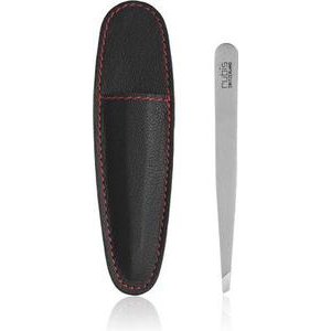 Rubis Lederhülle Black/Red & Pinzette Classic Schräg