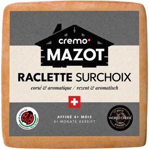 cremo Mazot Raclette-Käse Surchoix eckig 1/2 Laib