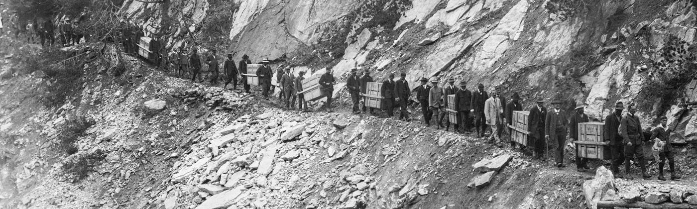 Waghalsiger Schmuggel von Steinböcken in Holzkisten