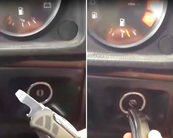 Mit dem Soldatenmesser ein Auto starten - Quelle: Youtube