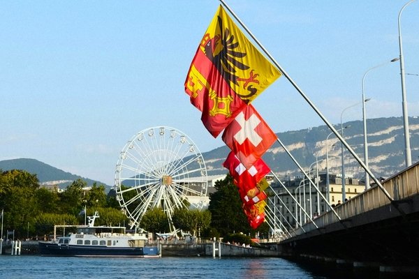 Der Adler im Wappen von Genf.