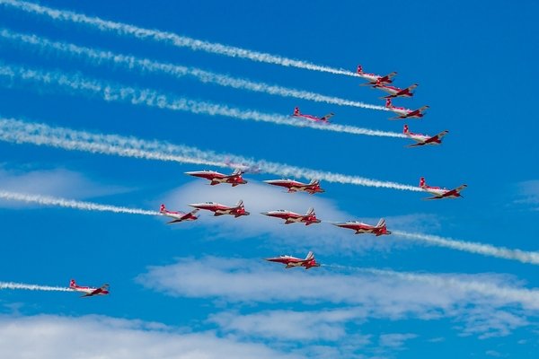 Patrouille Suisse und PC-7 Displayteam