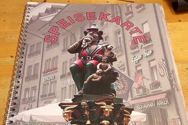 Auf der Speisekarte des Restaurant Anker am Kindlifresser in Bern hat es...