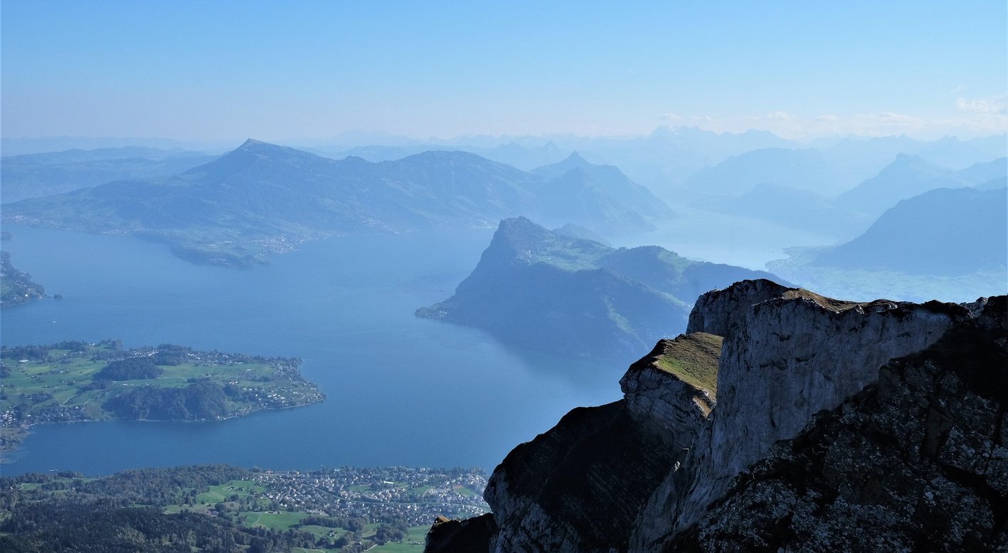 Blick vom Pilatus auf den Vierwaldstättersee