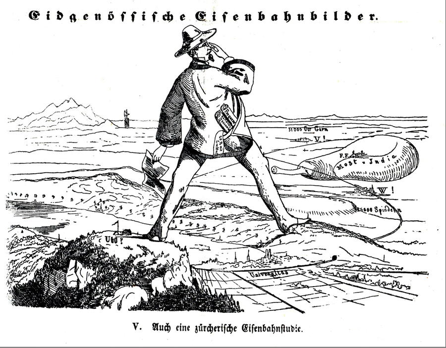 Mostindien-Karikatur aus dem «Postheiri» 1853