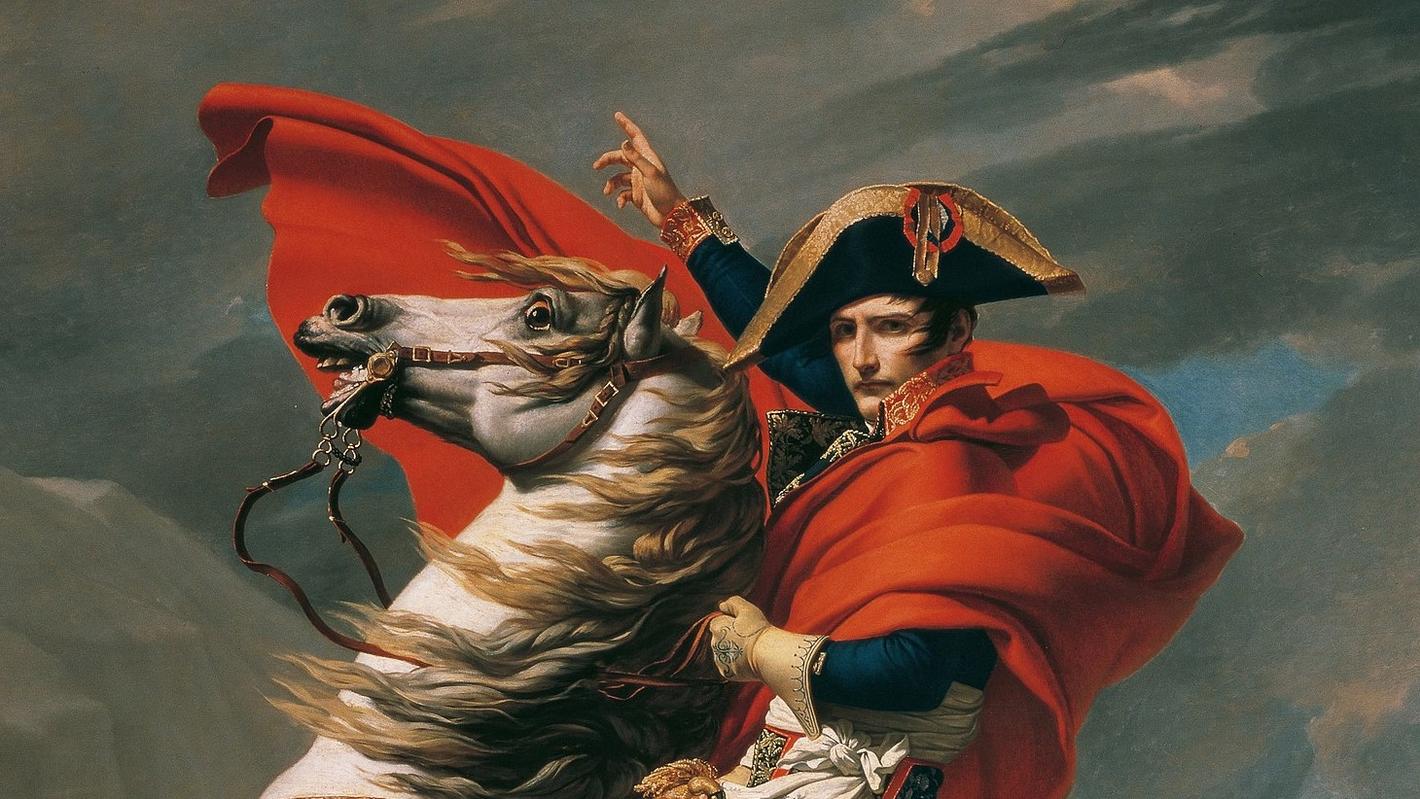 Napoleon am Grossen St. Bernhard - Gemälde von Jacques Louis David, 1800