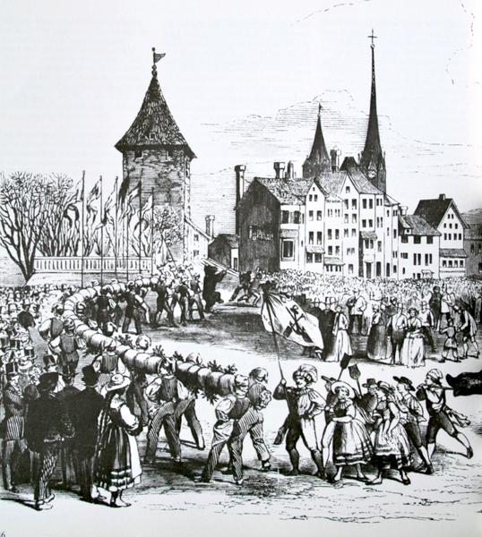 Umzug im Kratzquartier 1854