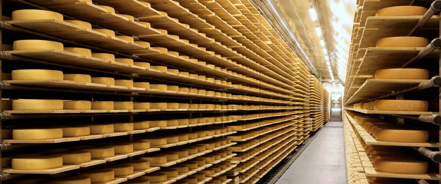 Das Käselager der Käserei Seiler