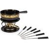 Stöckli Alpaufzug Classic Käsefondue-Garnitur schwarz