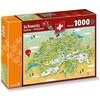 Carta.Media Illustrierte Schweizer Karte Puzzle 1000 Teile