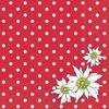 Swiss Finest Servietten Edelweiss rot 20 Stück