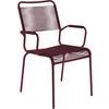 Schaffner Spaghettistuhl Rigi mit Armlehne bordeaux